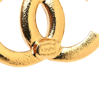 Chanel CC Hoop Drop Earrings Gold 4 of 5