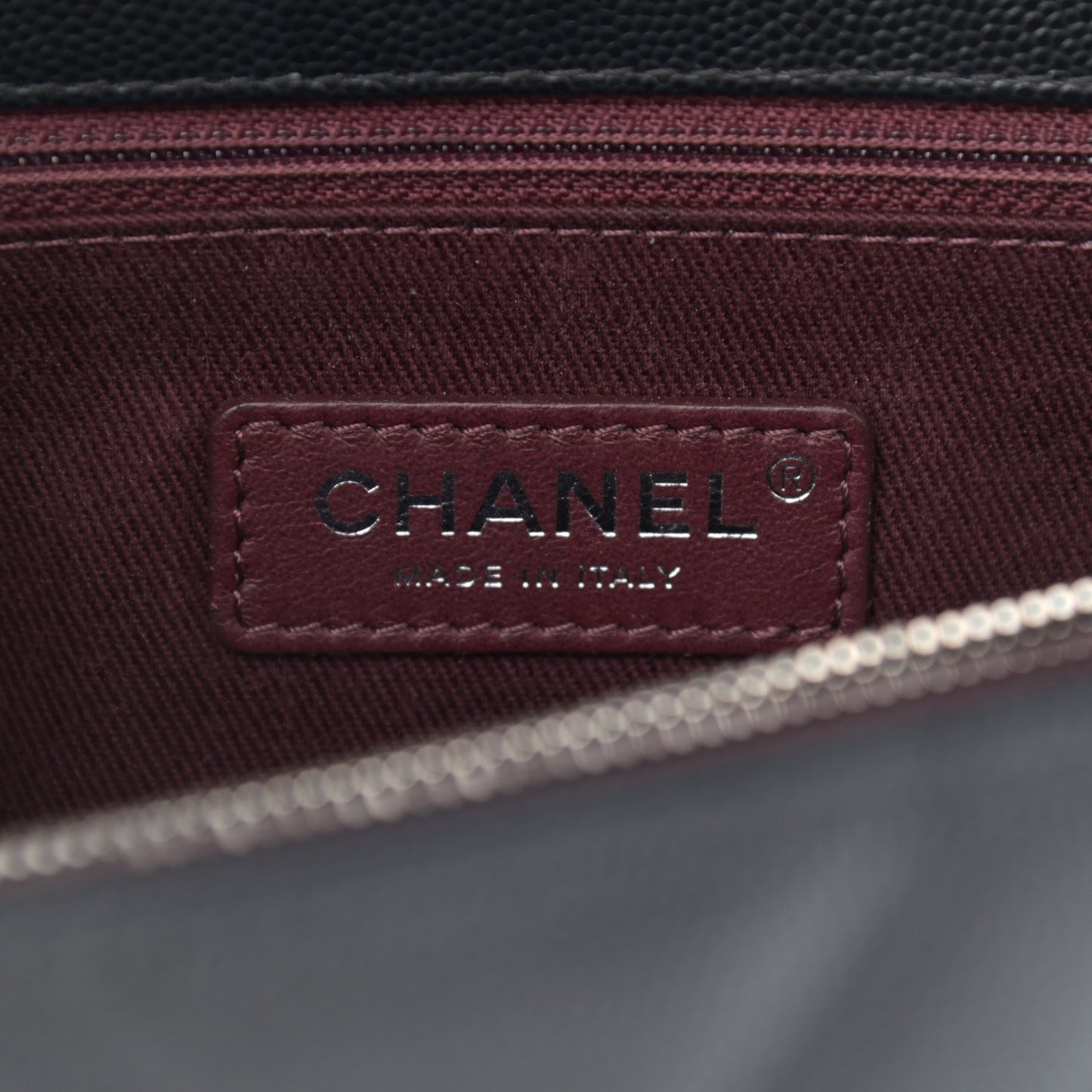 Caviar Chevron Quilted Small Coco Handle Flap Black
