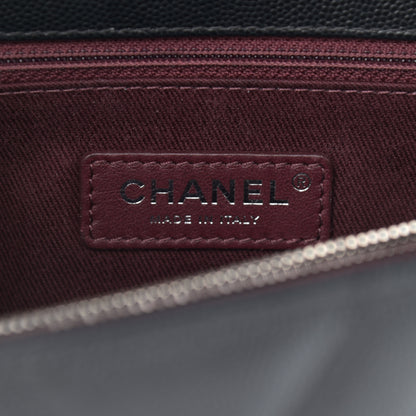 Chanel Caviar Chevron Quilted Small Coco Handle Flap Black 6 of 11