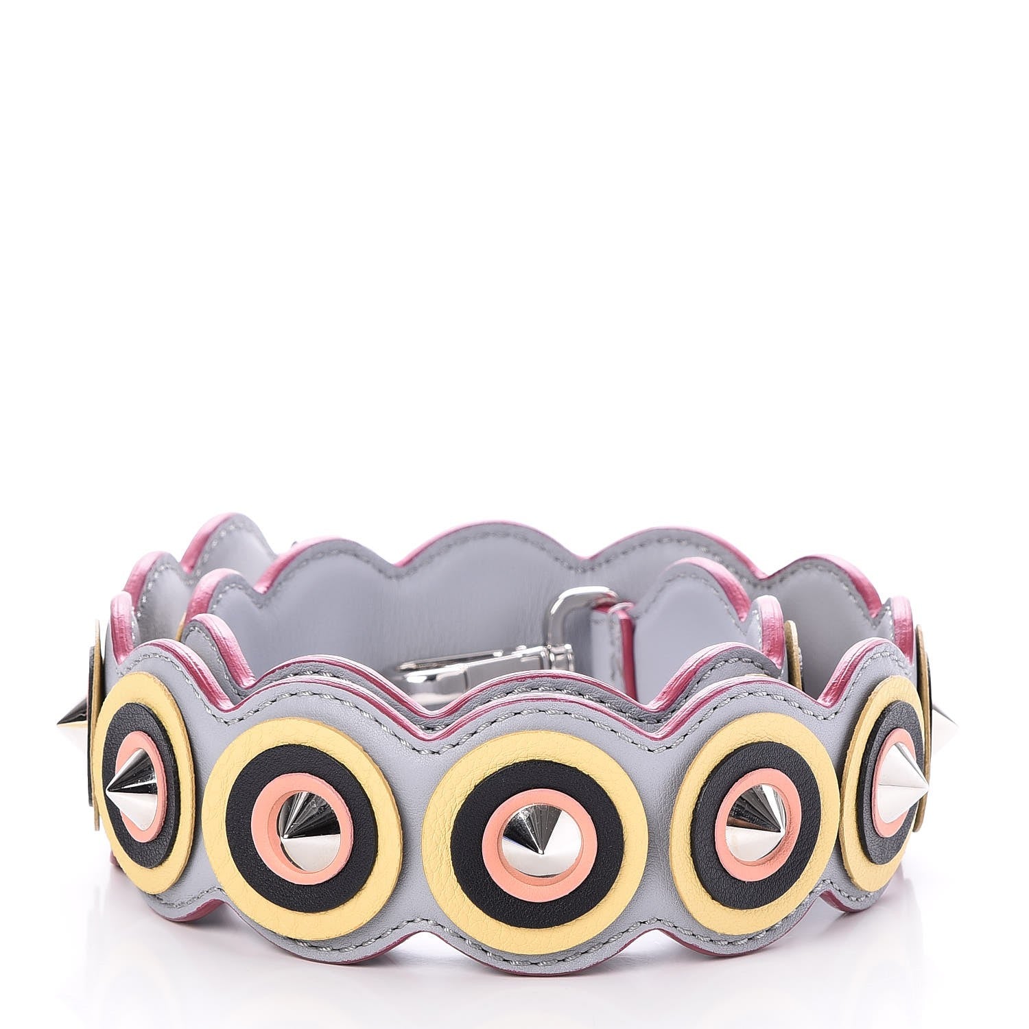 Fendi Vitello Dolce Spike Studded Circle Strap You Ardesia Multicolor 2 of 6
