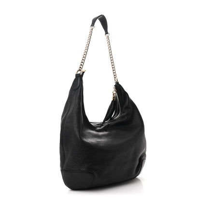 Gucci Pebbled Calfskin Medium Soho Chain Hobo Black 3 of 12