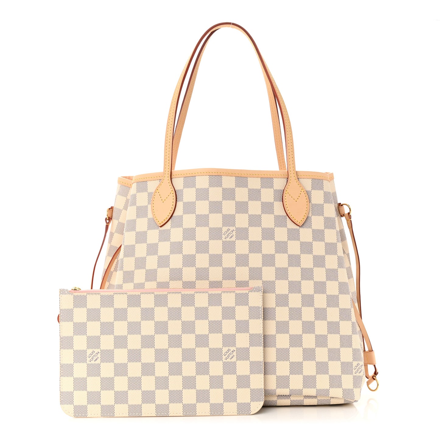 Damier Azur Neo Neverfull MM Rose Ballerine