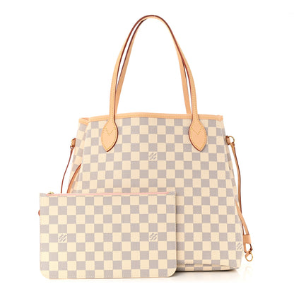 Louis Vuitton Damier Azur Neo Neverfull MM Rose Ballerine 1 of 11