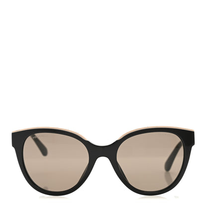 Chanel Acetate CC Butterfly Sunglasses 5414 Black Beige 2 of 8