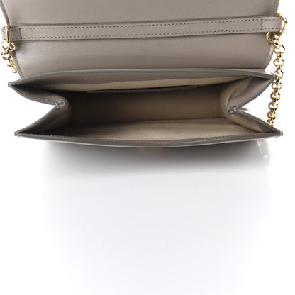 Chloe Calfskin Suede C Clutch With Chain Motty Grey 5 of 10