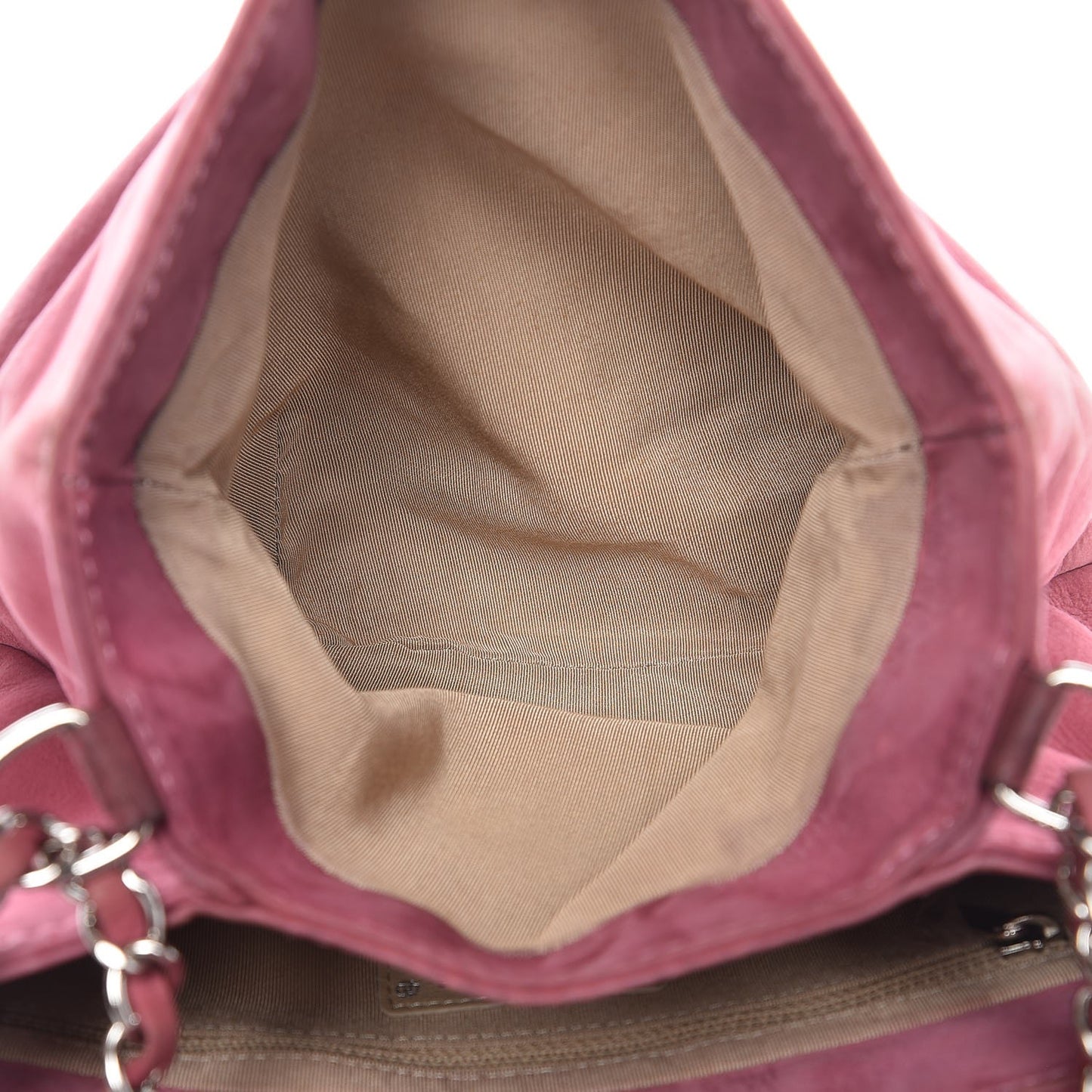 Suede Quilted Mini Trianon Messenger Flap Pink