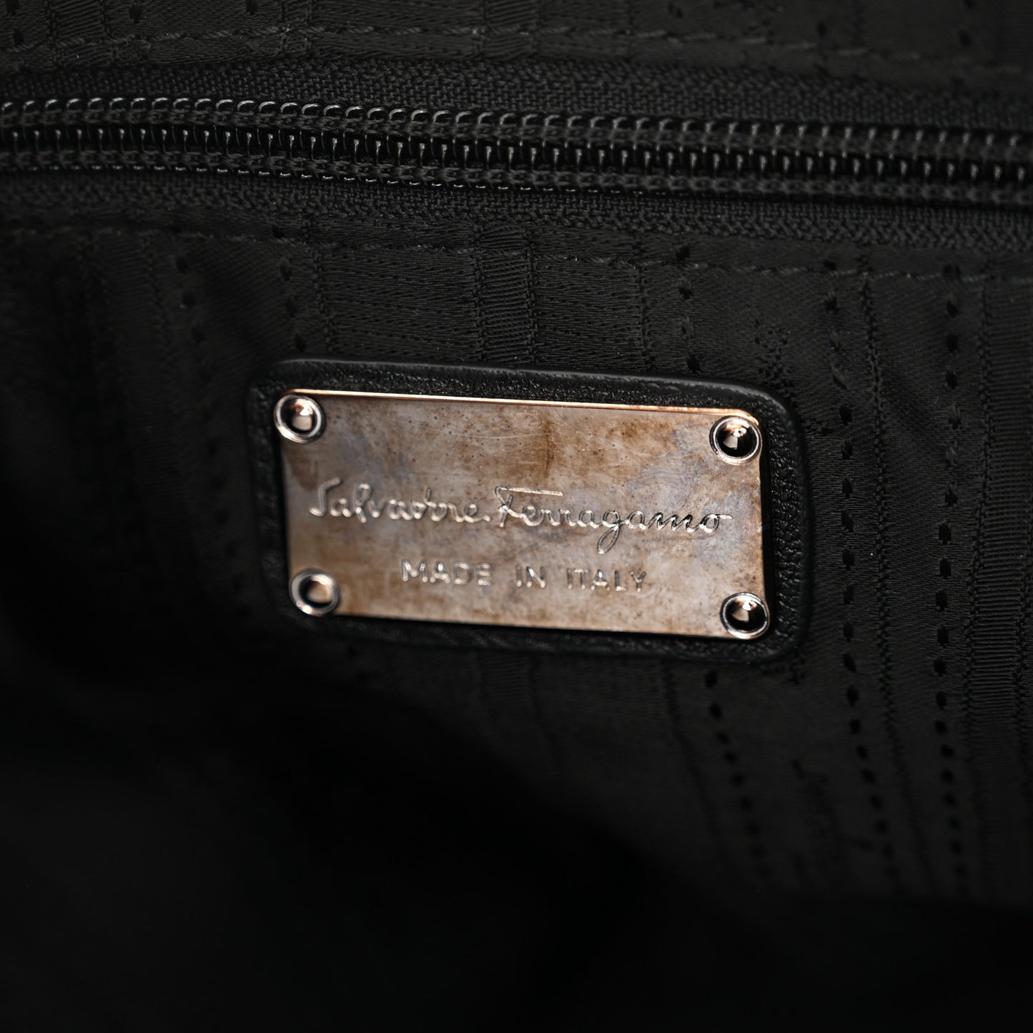 Calfskin Fanisa Gancini Hobo Black