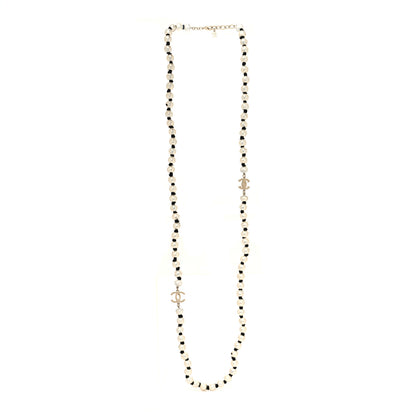 Chanel Pearl Grosgrain CC Long Necklace Gold 3 of 5