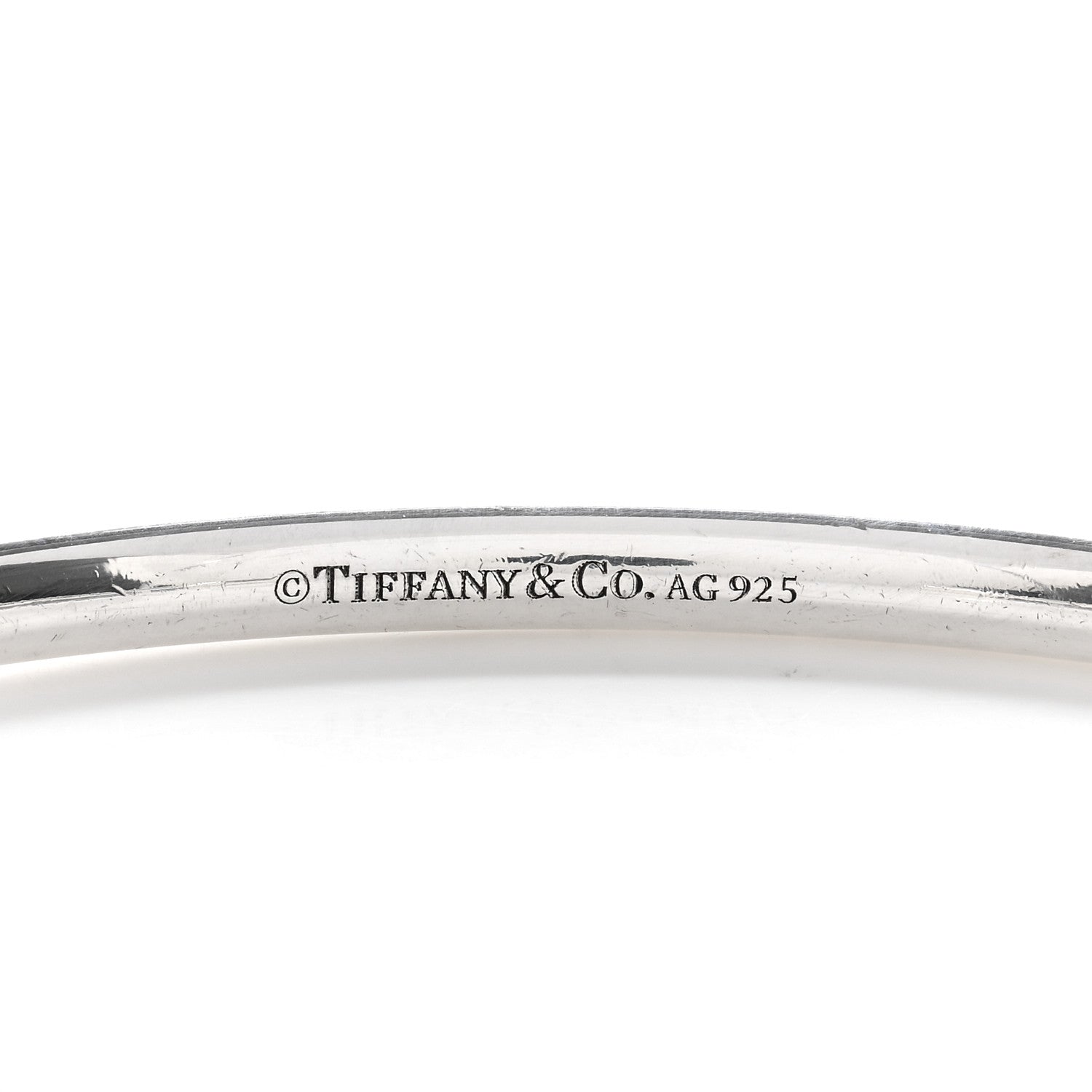 Tiffany Sterling Silver Return to Tiffany Narrow Circle Edge Cuff Bracelet 3 of 3