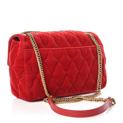 Balenciaga Velvet Mattress Quilted Medium BB Round Shoulder Bag Red 3 of 6