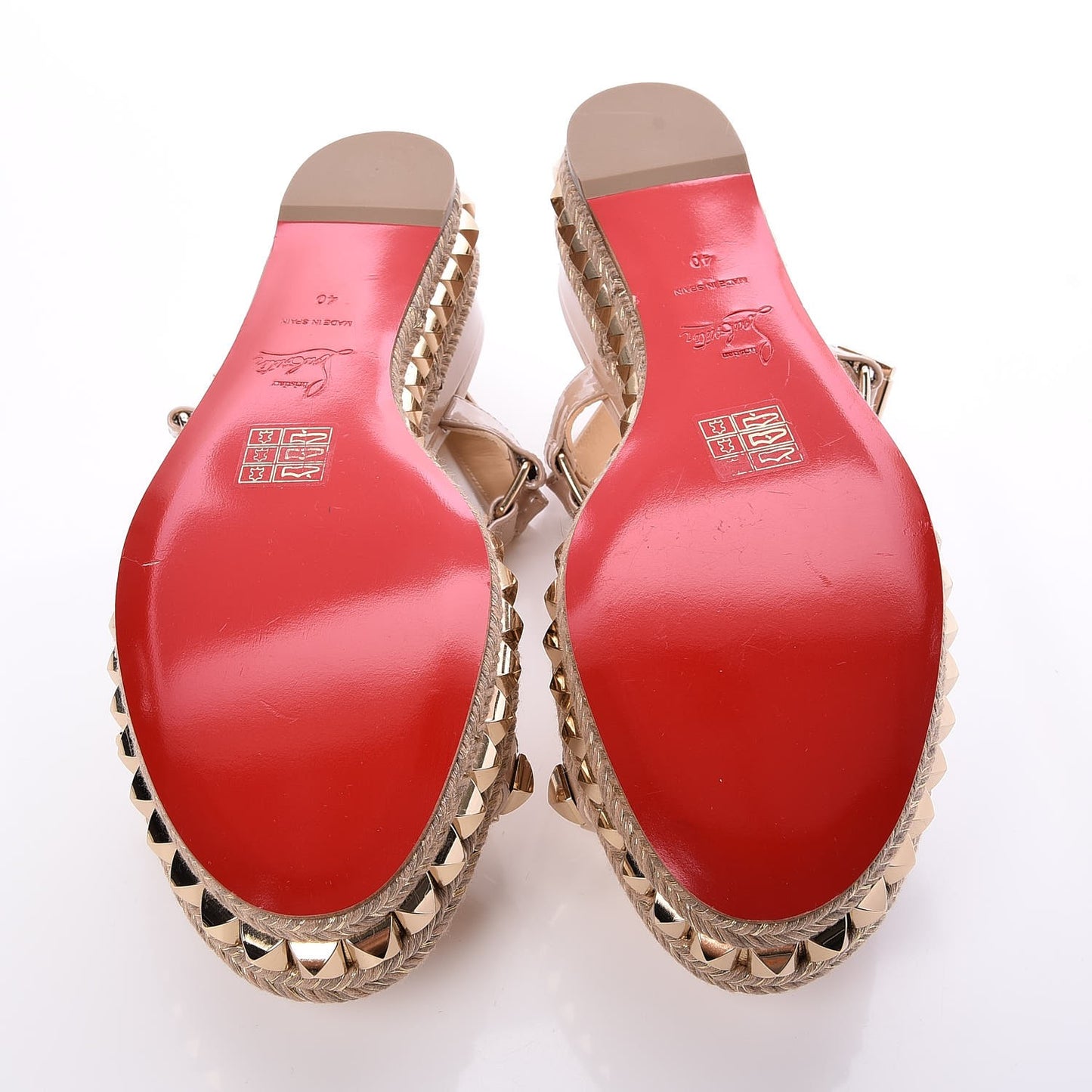 Patent Cataclou 60 Platform Sandals 40 Nude