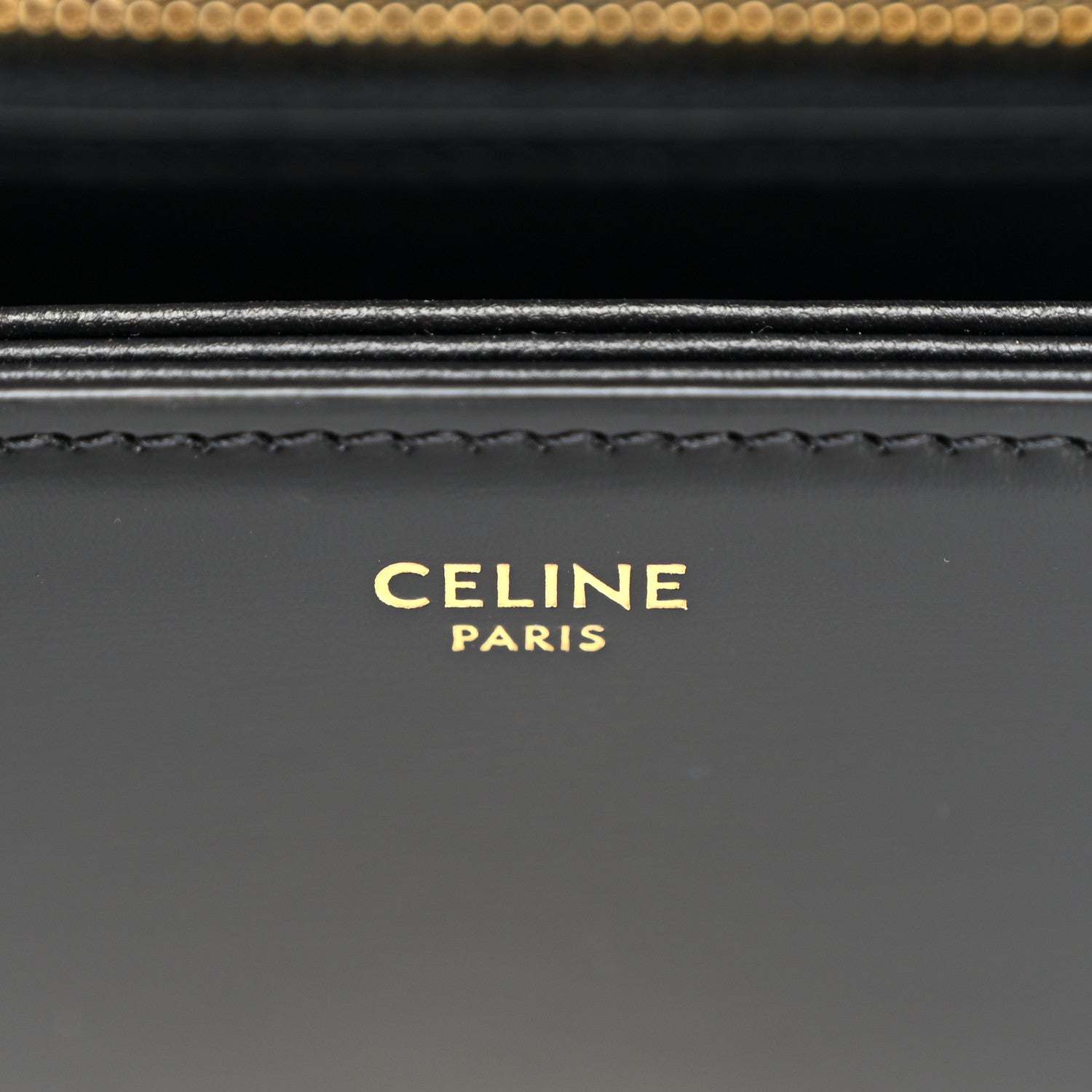 Celine Shiny Calfskin Teen Triomphe Black 6 of 10