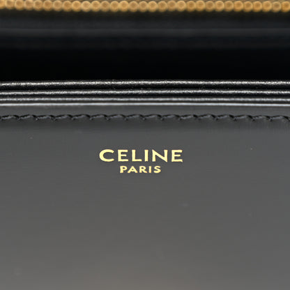 Celine Shiny Calfskin Teen Triomphe Black 6 of 10