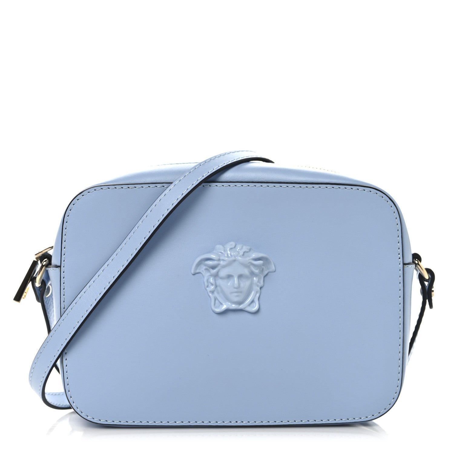 Versace Calfskin Palazzo Medusa Camera Bag Blue 1 of 10