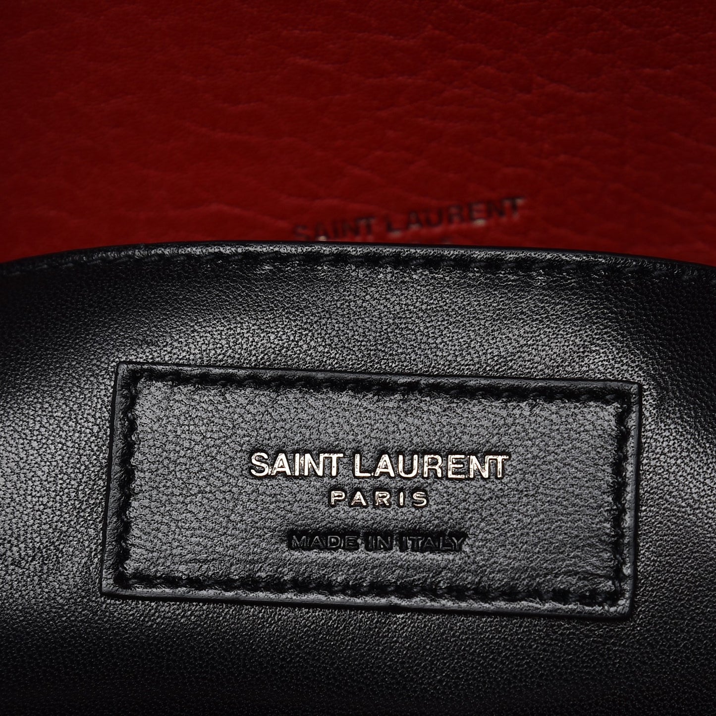 Sheepskin Matelasse Chevron Large College Monogram Satchel Rouge
