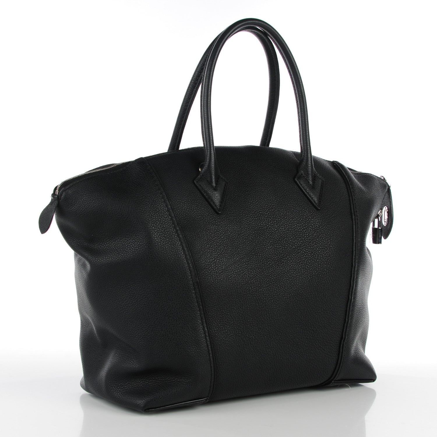 Louis Vuitton Veau Cachemire Soft Lockit MM Black 3 of 7