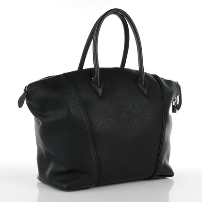 Louis Vuitton Veau Cachemire Soft Lockit MM Black 3 of 7