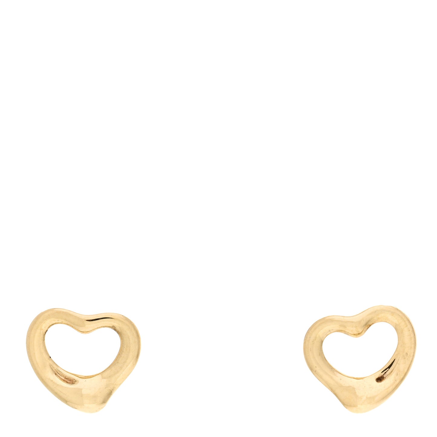 18K Yellow Gold 11mm Elsa Peretti Open Heart Earrings
