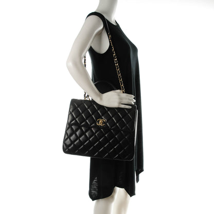 Chanel Lambskin Quilted Large Trendy CC Dual Handle Flap Bag Black 2 of 8