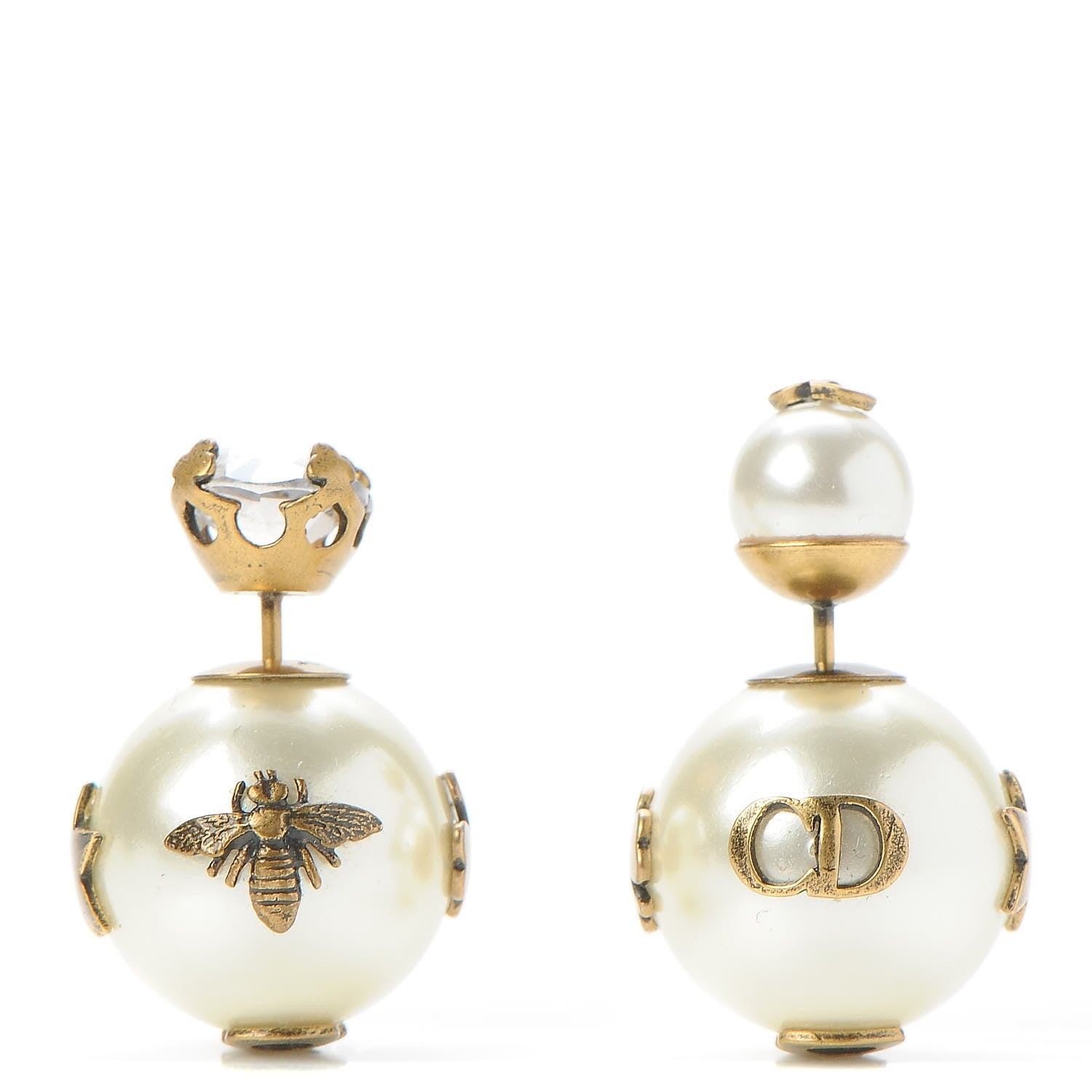 Christian Dior Mise En Dior Tribal Crystal Charm Earrings 1 of 8