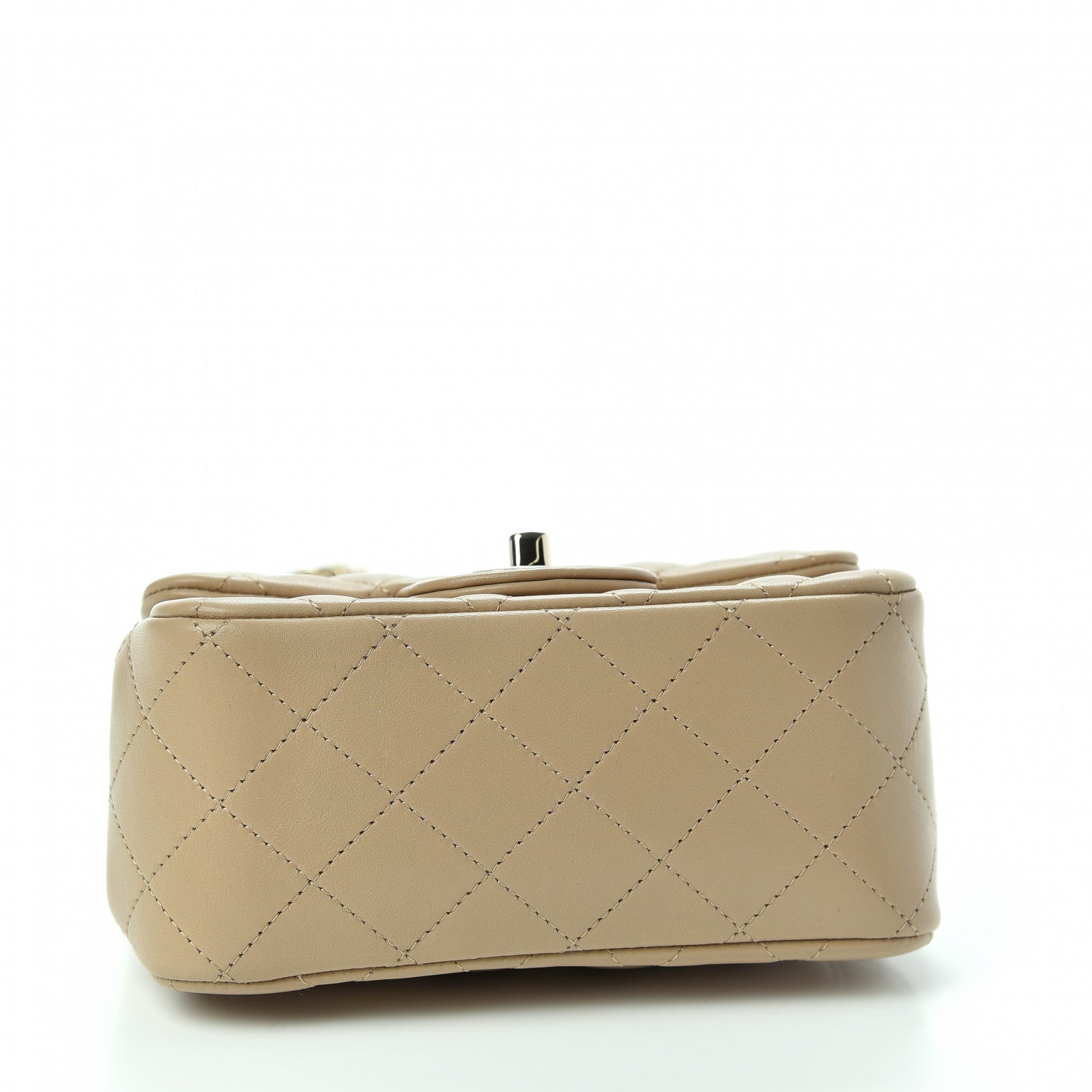 Chanel Lambskin Quilted Mini Square Flap Beige 4 of 10