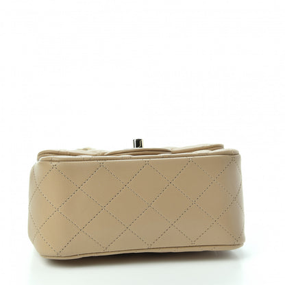 Chanel Lambskin Quilted Mini Square Flap Beige 4 of 10