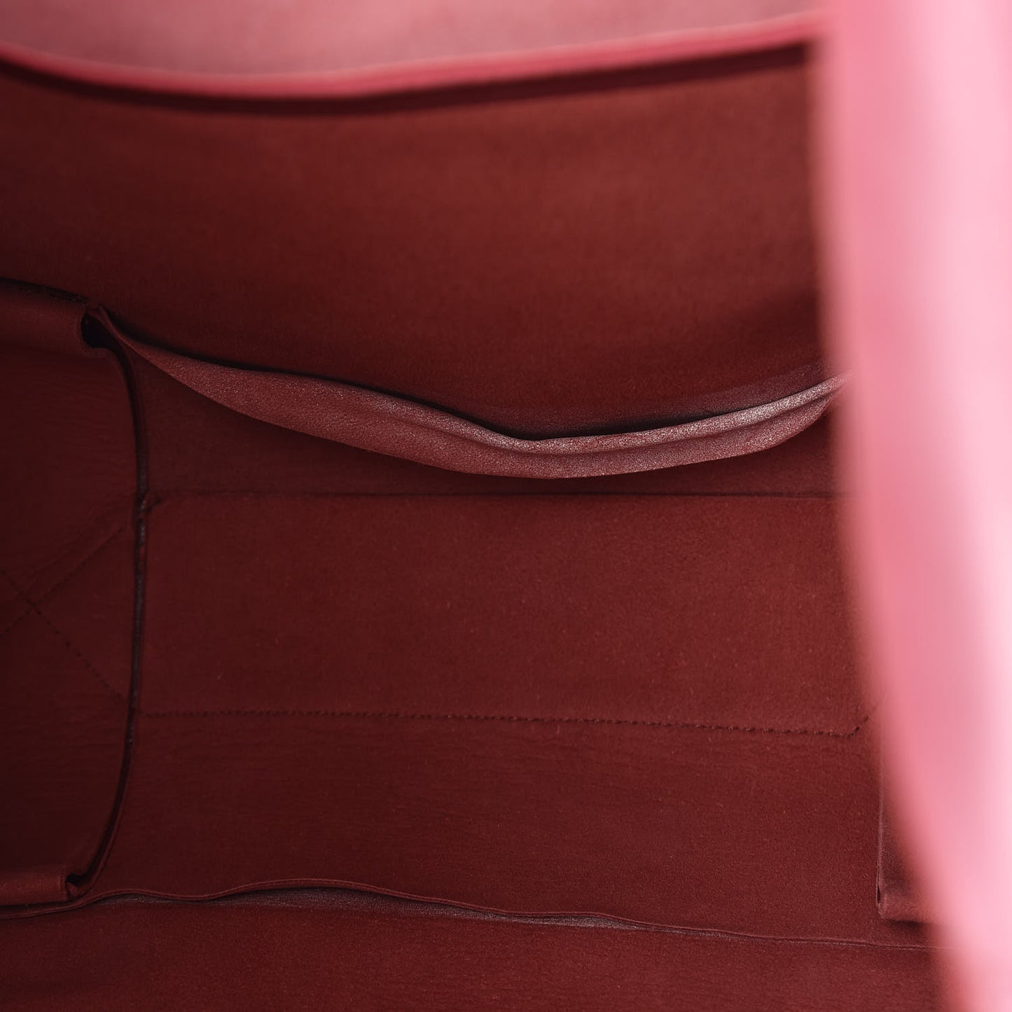Lambskin Horizontal Bi-Color Cabas Pink Rust