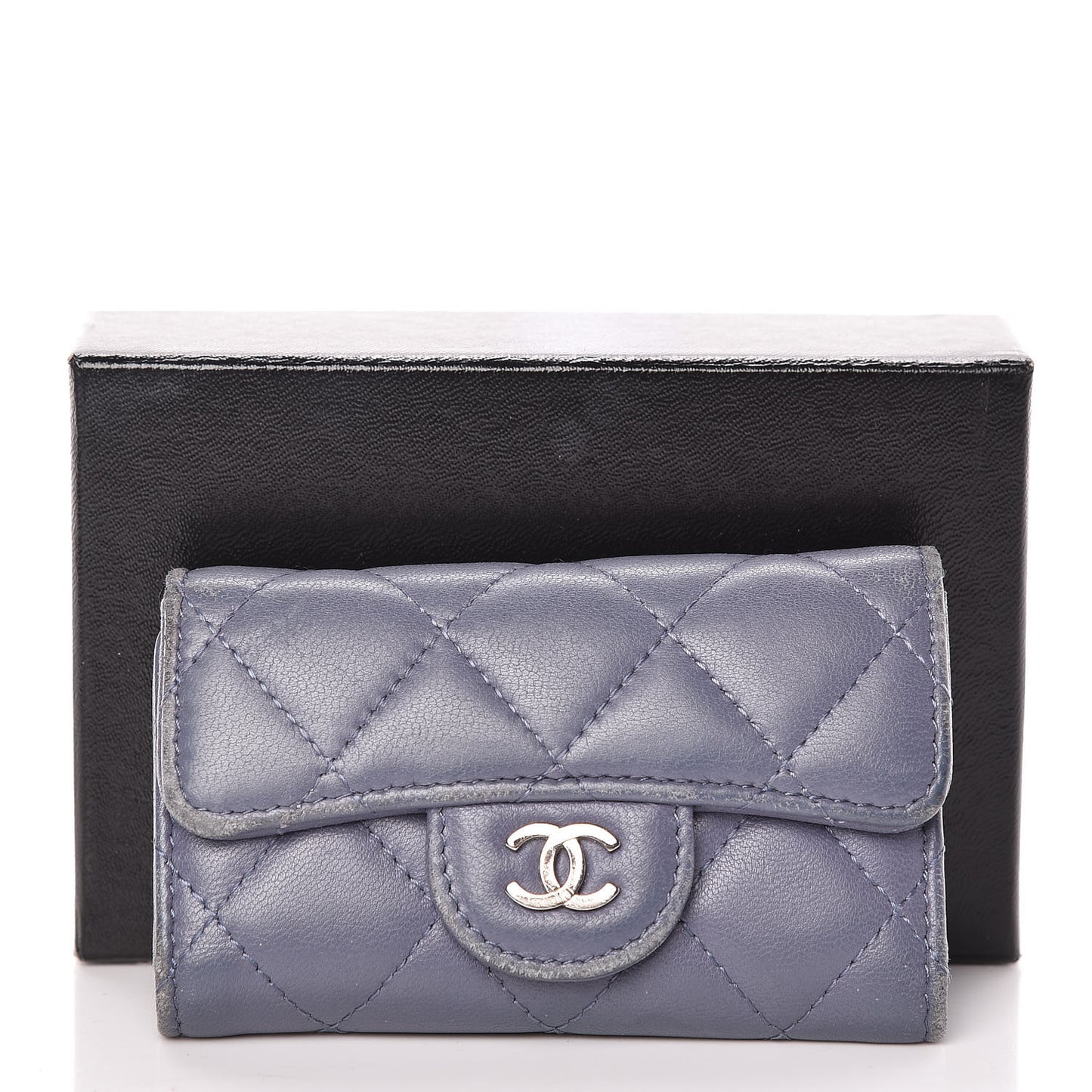 Lambskin Quilted 6 Key Holder Lavender
