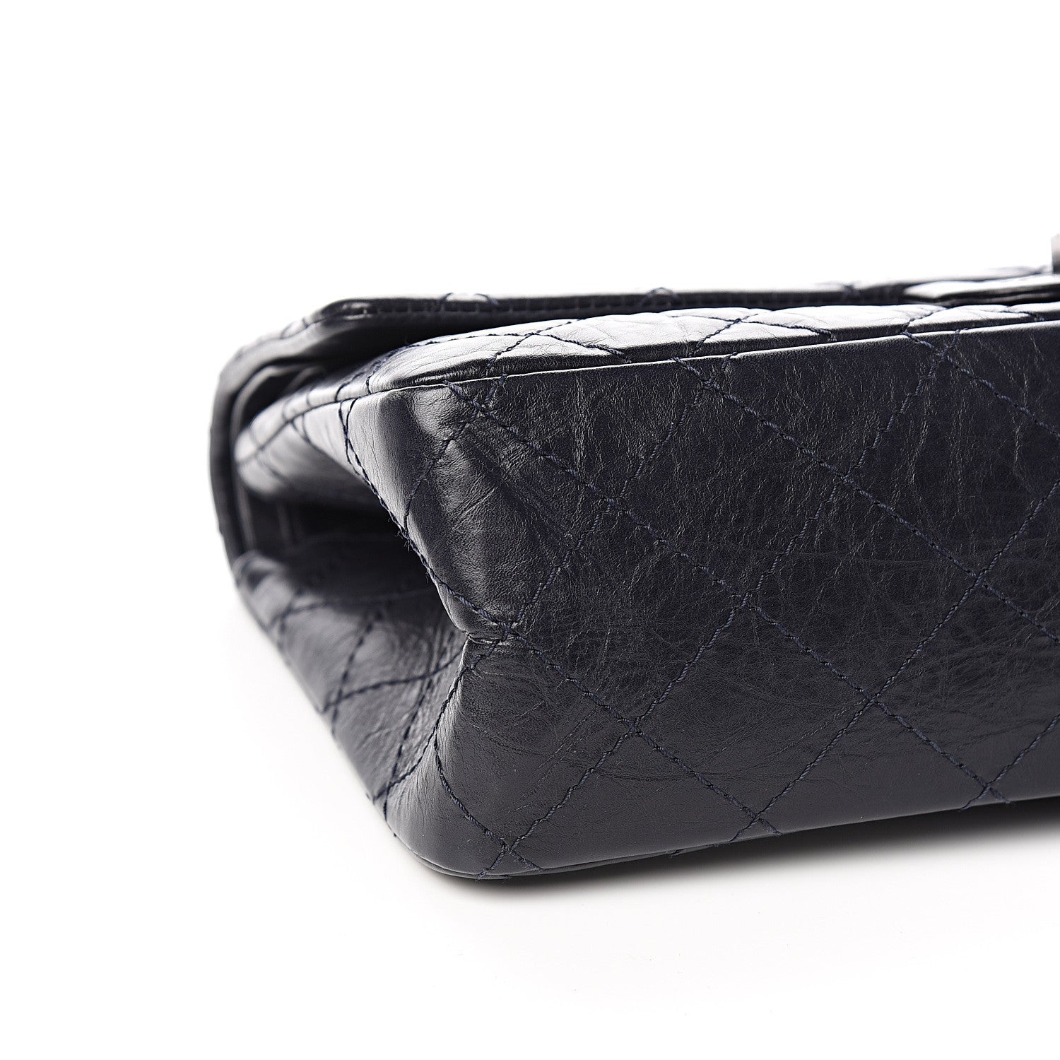 Chanel Aged Calfskin Quilted 2.55 Reissue 226 Flap Navy Blue 7 of 9