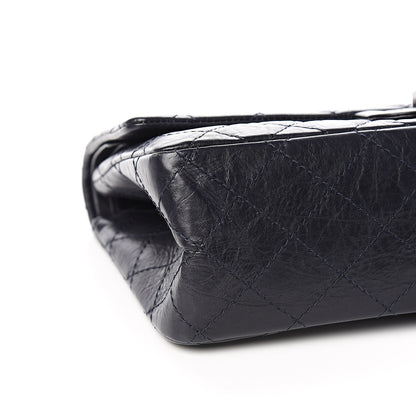 Chanel Aged Calfskin Quilted 2.55 Reissue 226 Flap Navy Blue 7 of 9