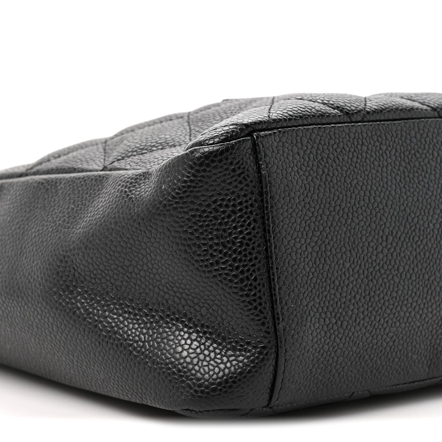 Caviar Quilted Petit Shopping Tote PST Black
