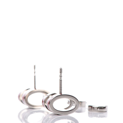 Hermes Palladium Lacquered Pop H Earrings Rouge H 3 of 5