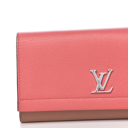 Louis Vuitton Calfskin Lockme II Wallet Blossom 8 of 8