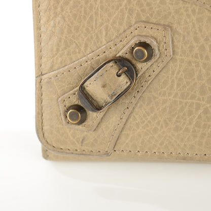 Balenciaga Agneau Classic Hardware Money Wallet Beige Latte 10 of 10