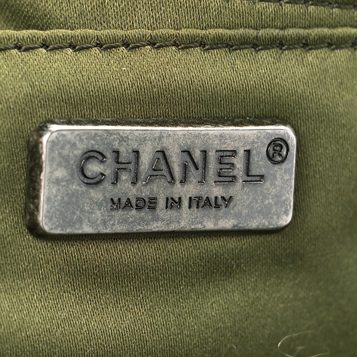 Sequin Coco Cuba Medium Single Flap Khaki