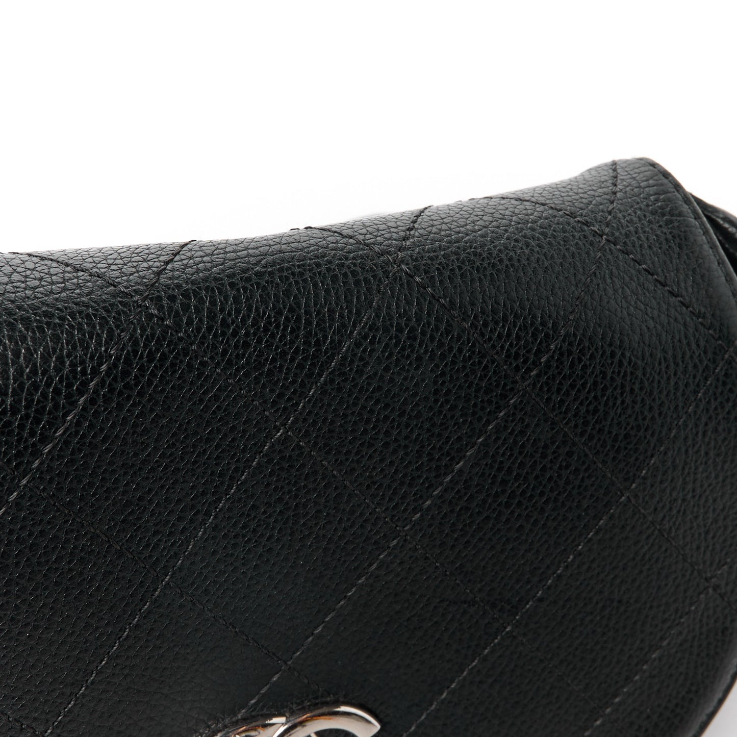 Calfskin Quilted Jungle Stroll Shoulder Bag Black