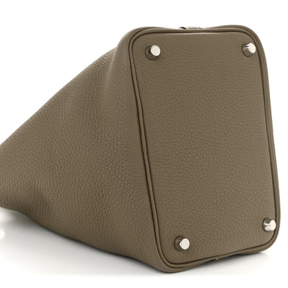 Hermes Taurillon Clemence Picotin Lock 18 PM Etoupe 9 of 10