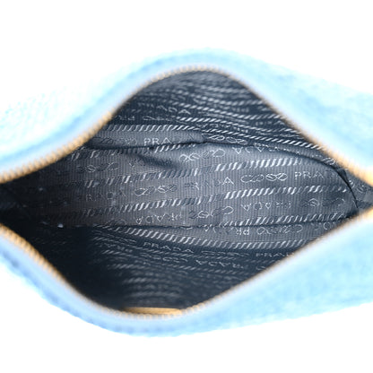 Prada Yarn Raffia Effect Crochet Re-Edition 2005 Shoulder Bag Celeste 4 of 11