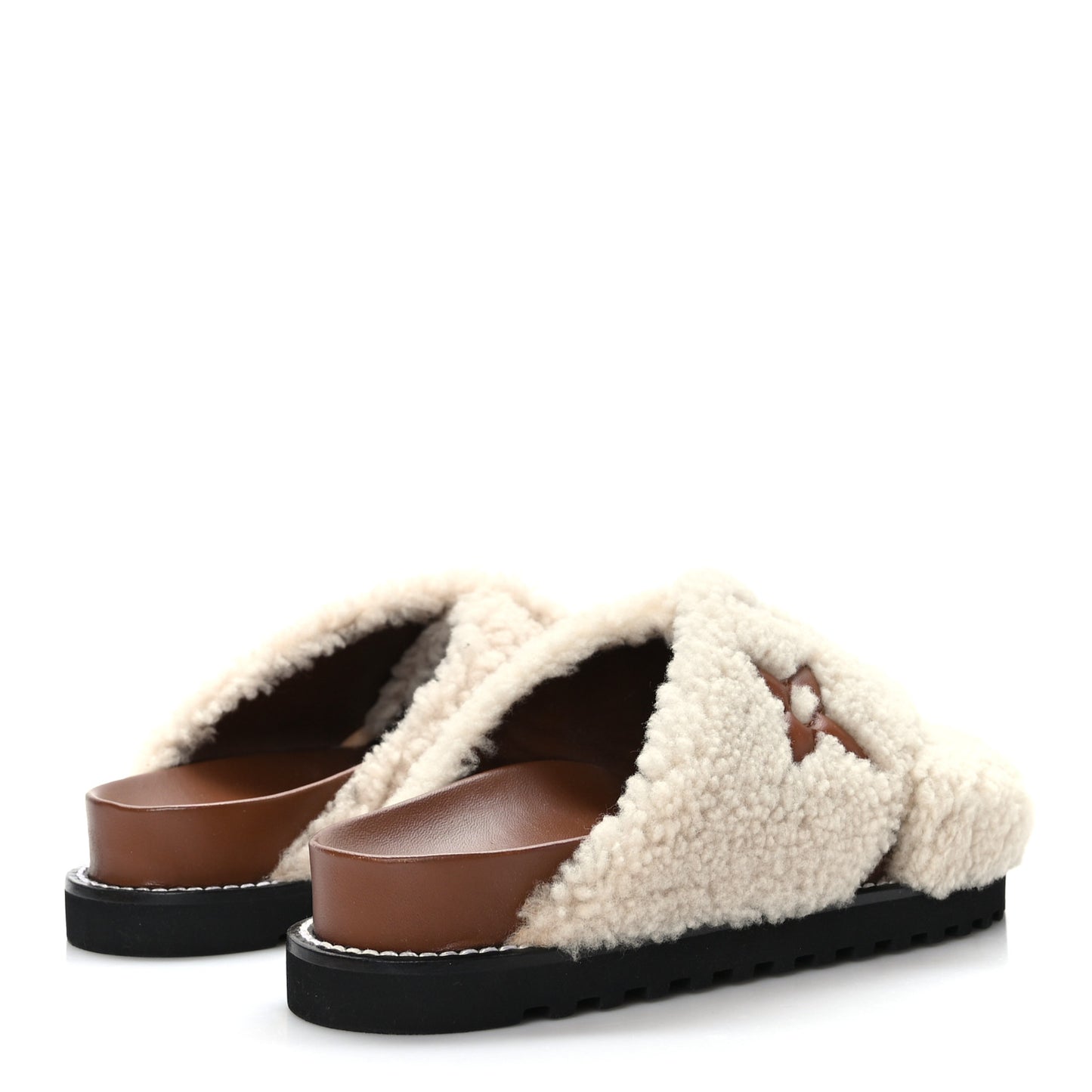 Shearling Paseo Flat Comfort Mule 37 Brown