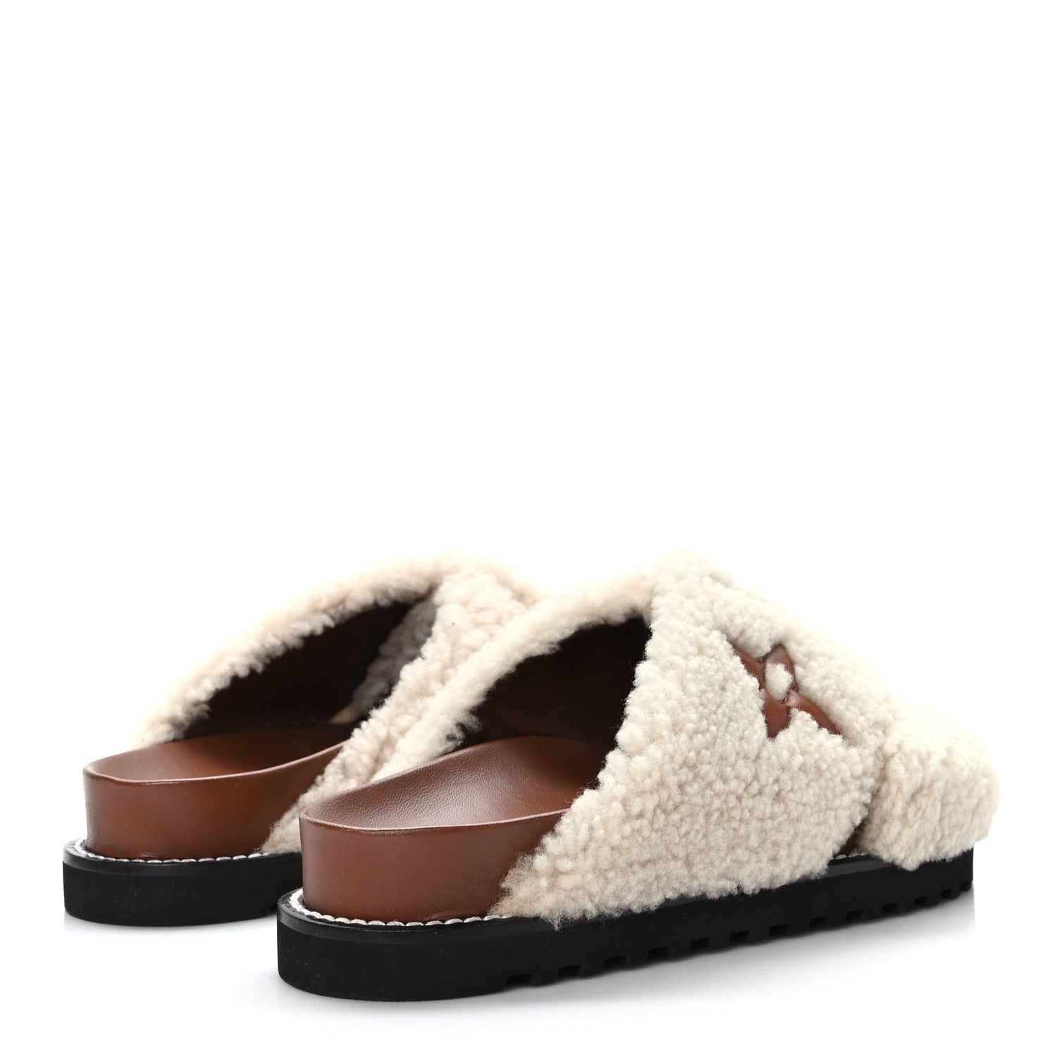 Louis Vuitton Shearling Paseo Flat Comfort Mule 37 Brown 4 of 8