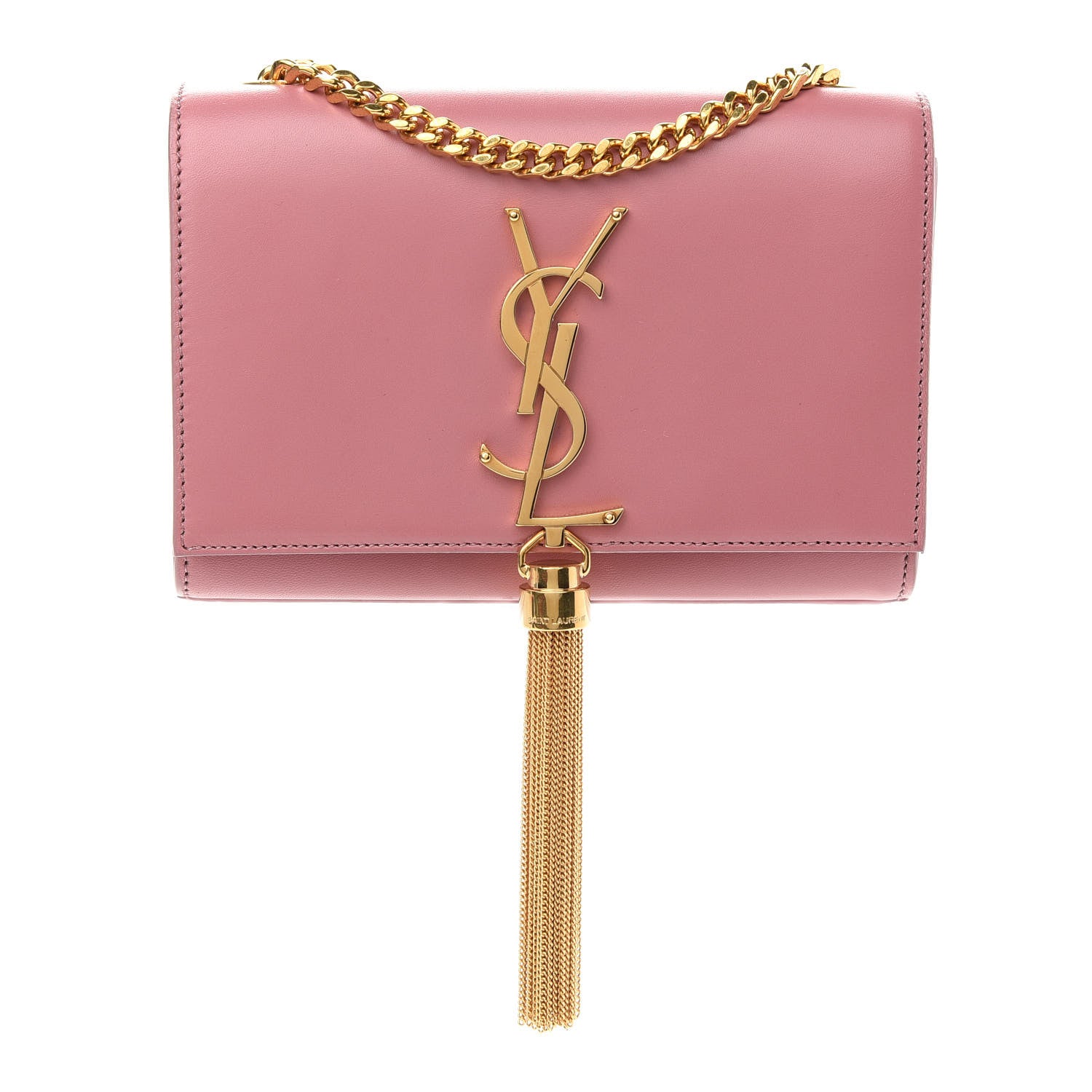 Saint Laurent Smooth Calfskin Small Classic Monogram Kate Tassel Satchel Rose Dark 1 of 8