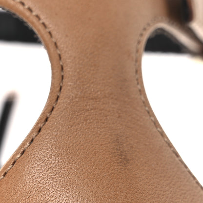 Saint Laurent Calfskin Cassandra 100 Sandals 38.5 Gold Brown 10 of 14