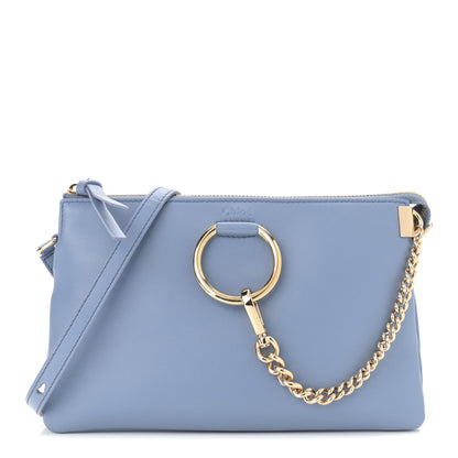 Chloe Supple Lambskin Small Faye Soft Zippered Shoulder Bag Gentle Blue 1 of 11