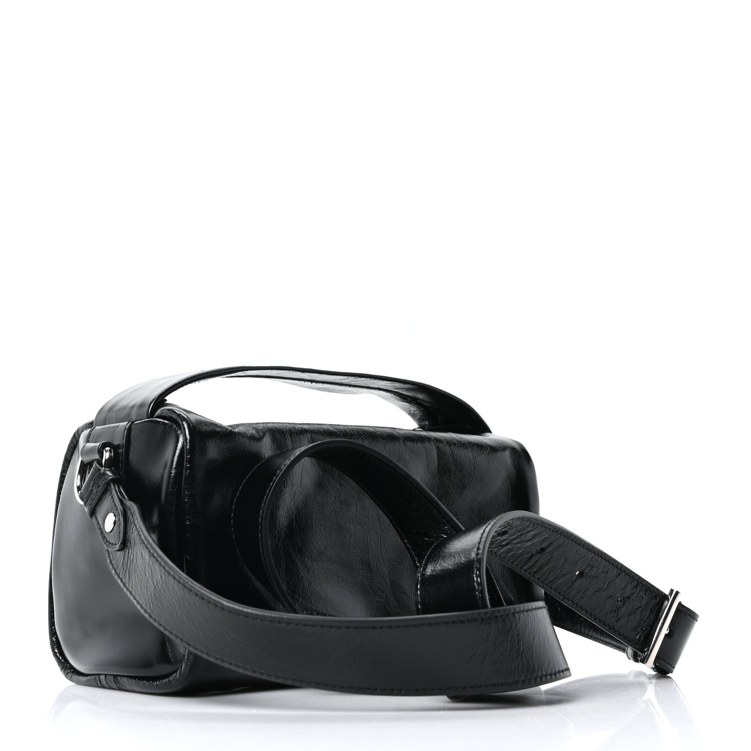 Prada Soft Lux Calfskin Shoulder Bag Black 3 of 10