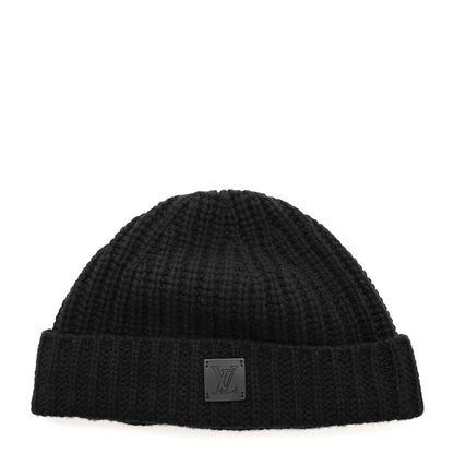 Louis Vuitton Cashmere Ribbed LV Knithead Bonnet Beanie Black 1 of 5