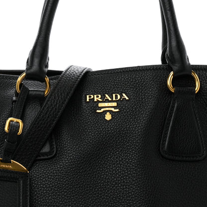 Prada Vitello Daino Tote Black 9 of 11