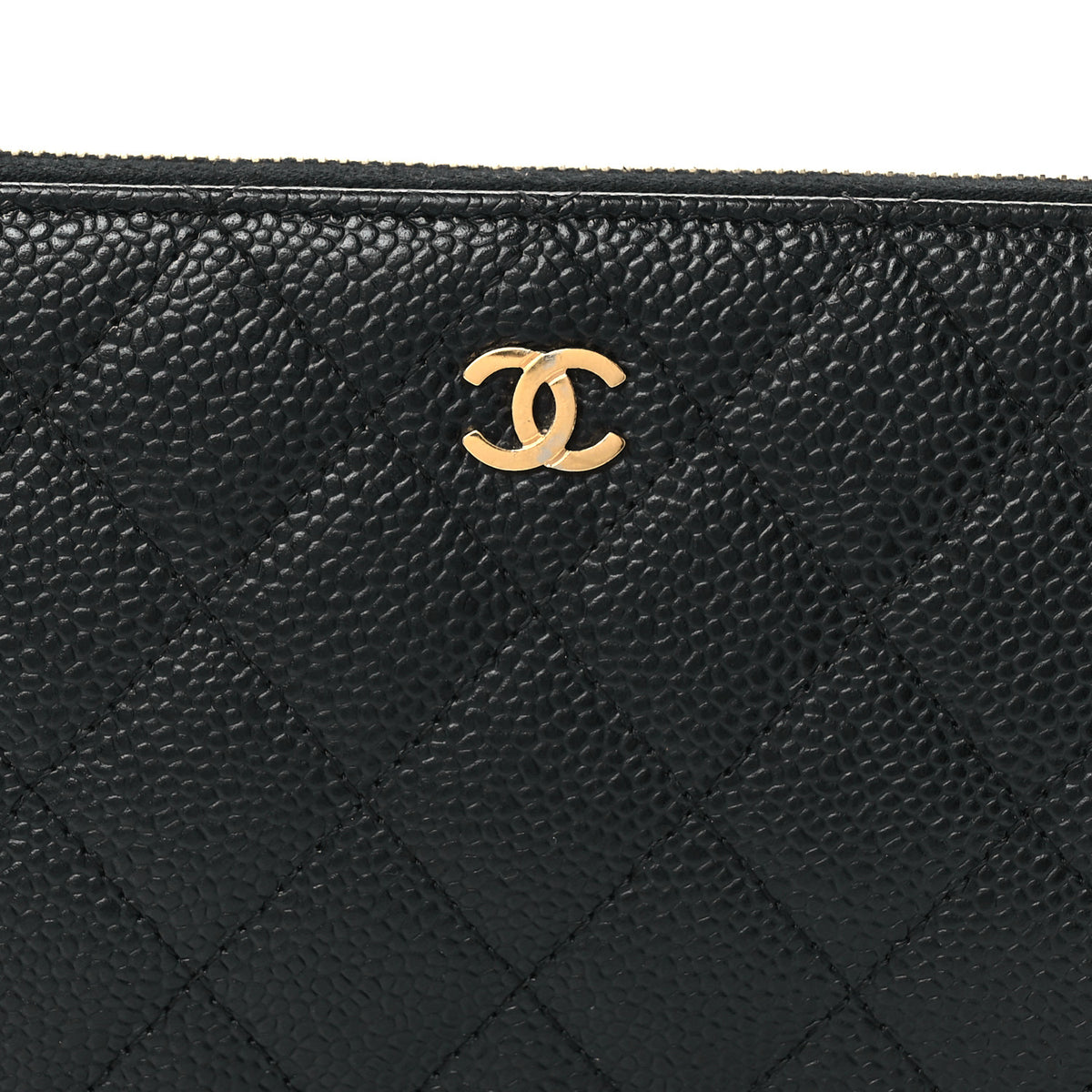 Chanel Caviar Quilted Large Zip Around Organizer Wallet Black 9 of 9