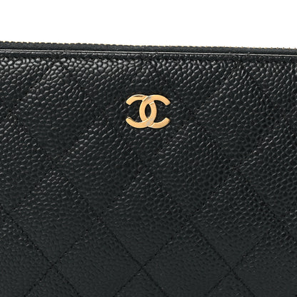 Chanel Caviar Quilted Large Zip Around Organizer Wallet Black 9 of 9