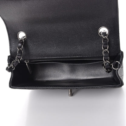 Chanel Iridescent Caviar Chevron Quilted Mini Rectangular Flap Black 5 of 7