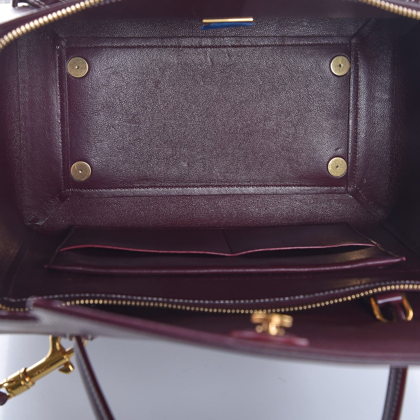 Natural Calfskin Mini Belt Bag Burgundy